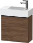 Duravit D-Neo wastafelonderkast 48.4x44x22.2cm Linksdraaiend 1 deur Noten (donker) Mat de4219l2121 - Thumbnail 1