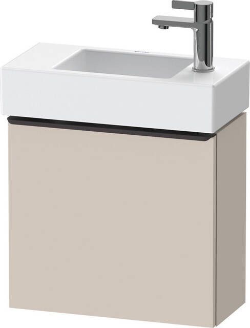 Duravit D-Neo wastafelonderkast 48.4x44x22.2cm Linksdraaiend 1 deur Taupe Mat de4219l9191