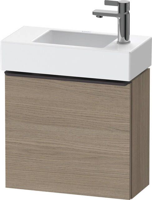 Duravit D-Neo wastafelonderkast 48.4x44x22.2cm Rechtsdraaiend 1 deur Eiken (terra) Mat de4219r3535