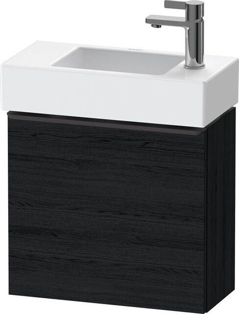 Duravit D-Neo wastafelonderkast 48.4x44x22.2cm Rechtsdraaiend 1 deur Eiken (zwart) Mat de4219r1616