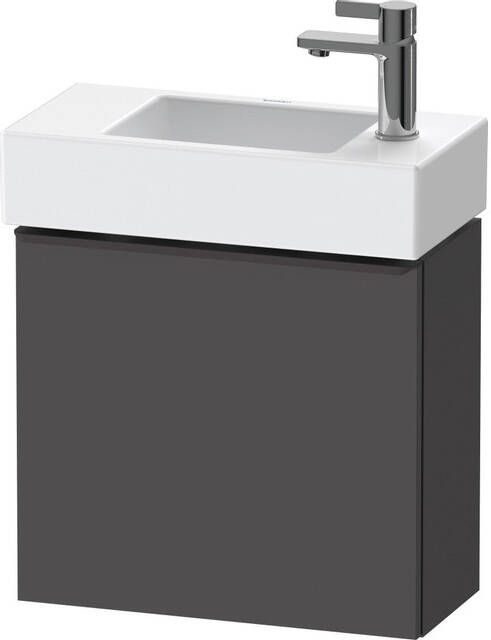 Duravit D-Neo wastafelonderkast 48.4x44x22.2cm Rechtsdraaiend 1 deur Grafiet Mat de4219r4949