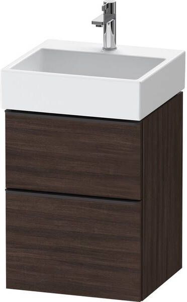 Duravit D-Neo wastafelonderkast 48.4x62.5x44.2cm 2 lades Kastanje (donker) Mat de437005353