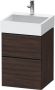 Duravit D-Neo wastafelonderkast 48.4x62.5x44.2cm 2 lades Kastanje (donker) Mat de437005353 - Thumbnail 2