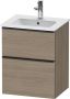 Duravit D-Neo wastafelonderkast 51x62.5x40.2cm 2 lades Eiken (terra) Mat de436003535 - Thumbnail 2