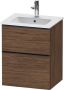 Duravit D-Neo wastafelonderkast 51x62.5x40.2cm 2 lades Noten (donker) Mat de436002121 - Thumbnail 2