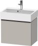 Duravit D-Neo wastafelonderkast 58.4x44x37.2cm 1 lade met softclose Betongrijs Mat de422900707 - Thumbnail 1