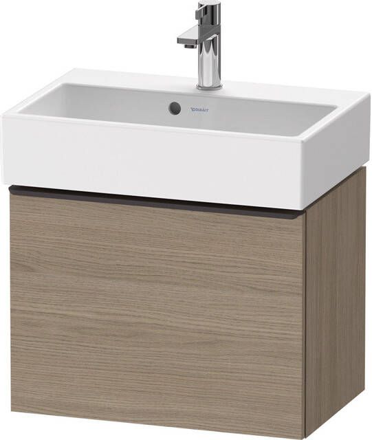 Duravit D-Neo wastafelonderkast 58.4x44x37.2cm 1 lade met softclose Eiken (terra) Mat de422903535