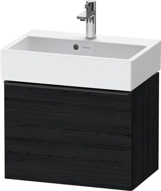 Duravit D-Neo wastafelonderkast 58.4x44x37.2cm 1 lade met softclose Eiken (zwart) Mat de422901616