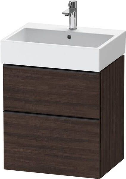 Duravit D-Neo wastafelonderkast 58.4x62.5x44.2cm 2 lades Kastanje (donker) Mat de437105353