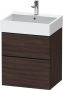 Duravit D-Neo wastafelonderkast 58.4x62.5x44.2cm 2 lades Kastanje (donker) Mat de437105353 - Thumbnail 2