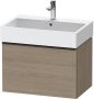 Duravit D-Neo wastafelonderkast 68.4x44x44.2cm 1 lade Eiken (terra) Mat de427203535 - Thumbnail 2