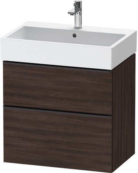 Duravit D-Neo wastafelonderkast 68.4x62.5x44.2cm 1 lade Kastanje (donker) Mat de437205353