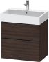 Duravit D-Neo wastafelonderkast 68.4x62.5x44.2cm 1 lade Kastanje (donker) Mat de437205353 - Thumbnail 2