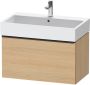 Duravit D-Neo wastafelonderkast 78.4x44x44.2cm 1 lade Natuur eiken Mat de427303030 - Thumbnail 2