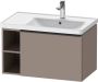 Duravit D-Neo wastafelonderkast met lade en zijdelings rekelement links 78 4 x 45 2 x 44 cm basalt mat - Thumbnail 2