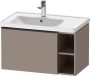 Duravit D-Neo wastafelonderkast met lade en zijdelings rekelement rechts 78 4 x 45 2 x 44 cm basalt mat - Thumbnail 2