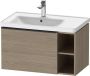 Duravit D-Neo wastafelonderkast met lade en zijdelings rekelement rechts 78 4 x 45 2 x 44 cm eiken terra mat - Thumbnail 2