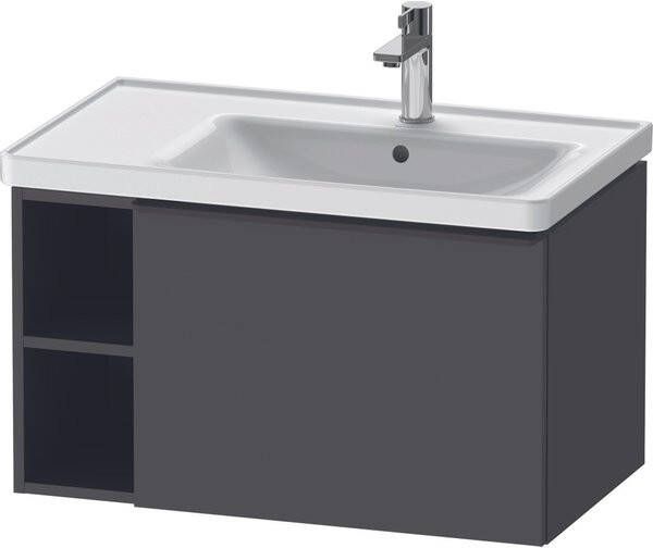 Duravit D-Neo wastafelonderkast 78.4x44x45.2cm 1 lade met softclose Grafiet Mat de425704949