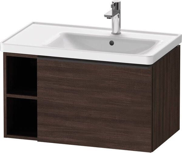 Duravit D-Neo wastafelonderkast 78.4x44x45.2cm 1 lade met softclose Kastanje (donker) Mat de425705353