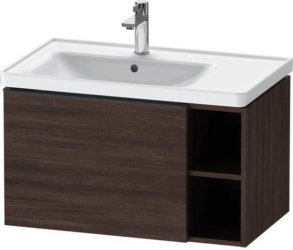 Duravit D-Neo wastafelonderkast 78.4x44x45.2cm 1 lade met softclose Kastanje (donker) Mat de425805353