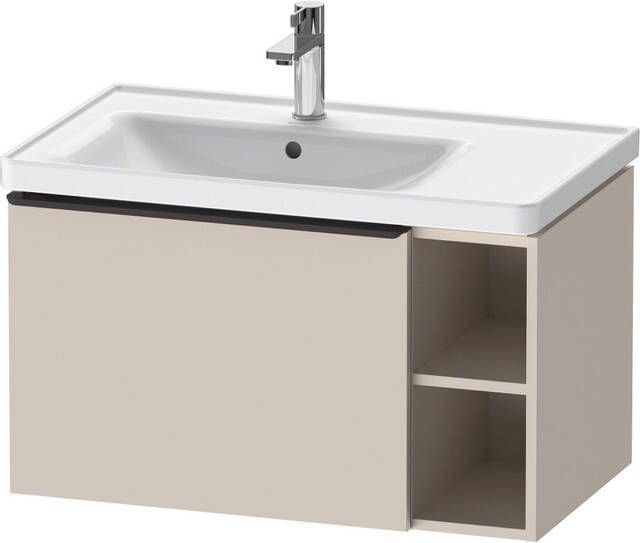 Duravit D-Neo wastafelonderkast 78.4x44x45.2cm 1 lade met softclose Taupe Mat de425809191