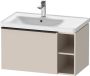 Duravit D-Neo wastafelonderkast met lade en zijdelings rekelement rechts 78 4 x 45 2 x 44 cm taupe mat - Thumbnail 2