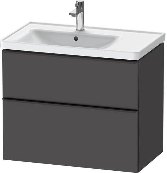 Duravit D-Neo wastafelonderkast 78.4x62.5x45.2cm 2 lades Grafiet Mat de435704949