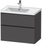 Duravit D-Neo wastafelonderkast voor wasbak links met 2 lades 78 4 x 45 2 x 62 5 cm grafiet mat - Thumbnail 2