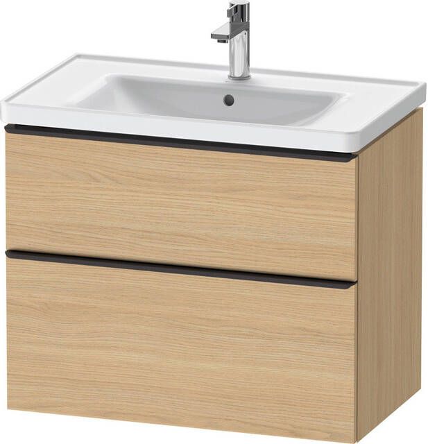 Duravit D-Neo wastafelonderkast 78.4x62.5x45.2cm 2 lades Natuur eiken Mat de435503030