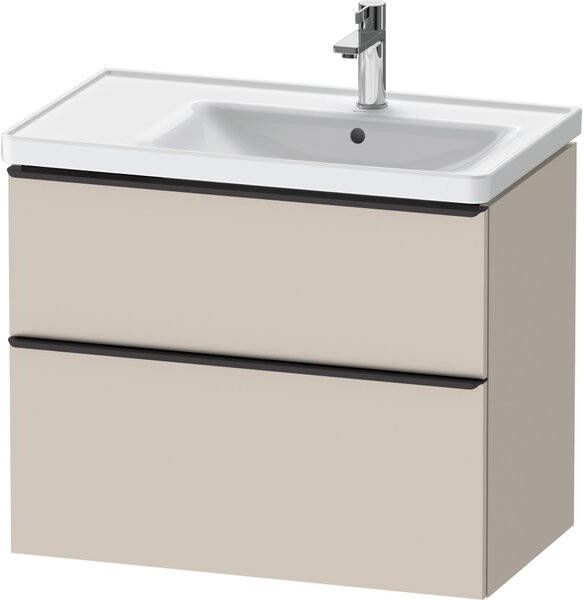 Duravit D-Neo wastafelonderkast 78.4x62.5x45.2cm 2 lades Taupe Mat de435809191