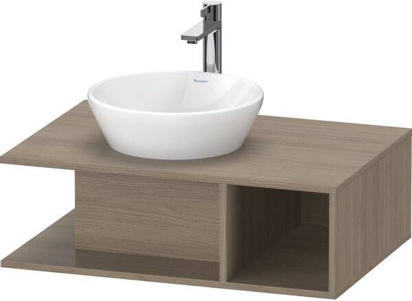 Duravit D-Neo wastafelonderkast 80x26x55cm Eiken (terra) Mat de492803535