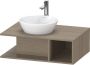 Duravit D-Neo wastafelonderbouwkast met open vak rechts 80 x 26 x 55 cm eiken terra mat - Thumbnail 2