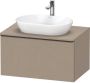 Duravit D-Neo wastafelonderkast 80x45.9x55cm 1 lade Linnen Mat de494707575 - Thumbnail 2