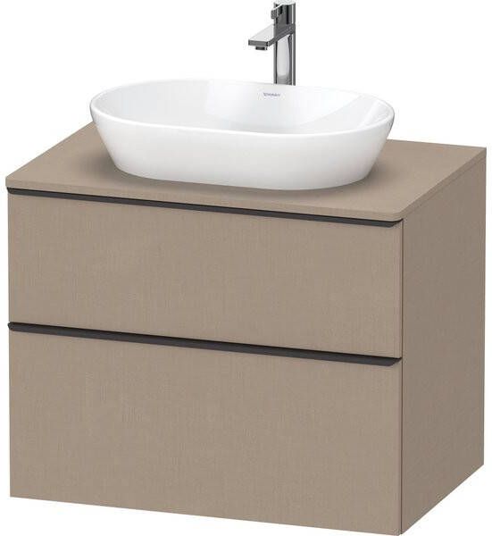 Duravit D-Neo wastafelonderkast 80x66.4x55cm 2 lades Linnen Mat de496707575