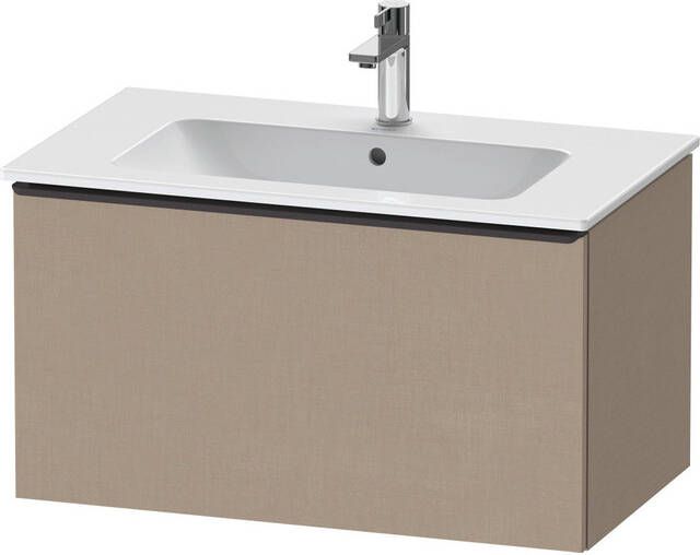 Duravit D-Neo wastafelonderkast 81x44x46.2cm 1 lade Linnen Mat de426207575