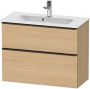 Duravit D-Neo compacte wastafelonderkast met 2 lades 81 x 37 2 x 62 5 cm natuur eiken mat - Thumbnail 2