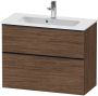 Duravit D-Neo compacte wastafelonderkast met 2 lades 81 x 37 2 x 62 5 cm noten donker mat - Thumbnail 2