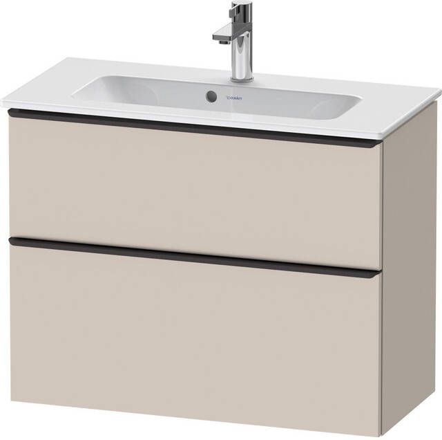 Duravit D-Neo wastafelonderkast 81x62.5x37.2cm 2 lades Taupe Mat de436909191