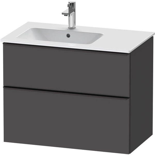 Duravit D-Neo wastafelonderkast 81x62.5x46.2cm 1 lade Grafiet Mat de436604949