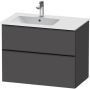 Duravit D-Neo wastafelonderkast voor wastafel links met 2 lades 81 x 46 2 x 62 5 cm grafiet mat - Thumbnail 2