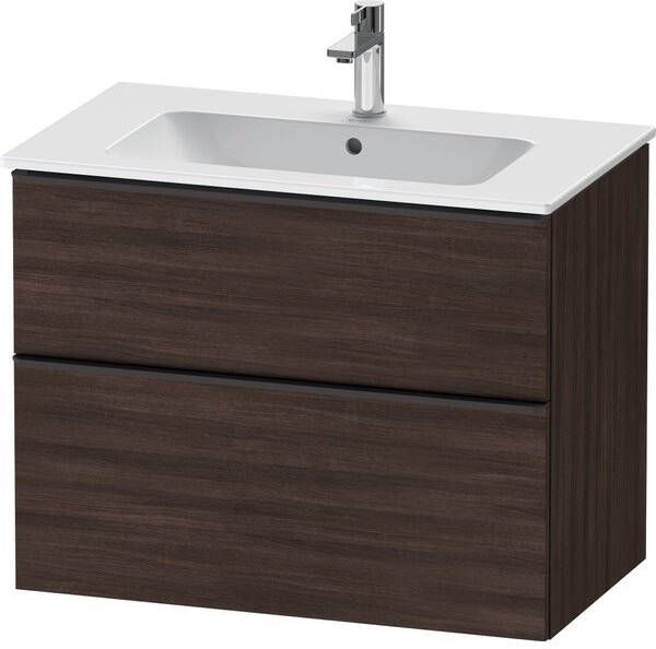 Duravit D-Neo wastafelonderkast 81x62.5x46.2cm 1 lade Kastanje (donker) Mat de436205353