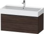 Duravit D-Neo wastafelonderkast 98.4x44x44.2cm 1 lade Kastanje (donker) Mat de427405353 - Thumbnail 2