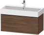 Duravit D-Neo wastafelonderkast 98.4x44x44.2cm 1 lade Noten (donker) Mat de427402121 - Thumbnail 2