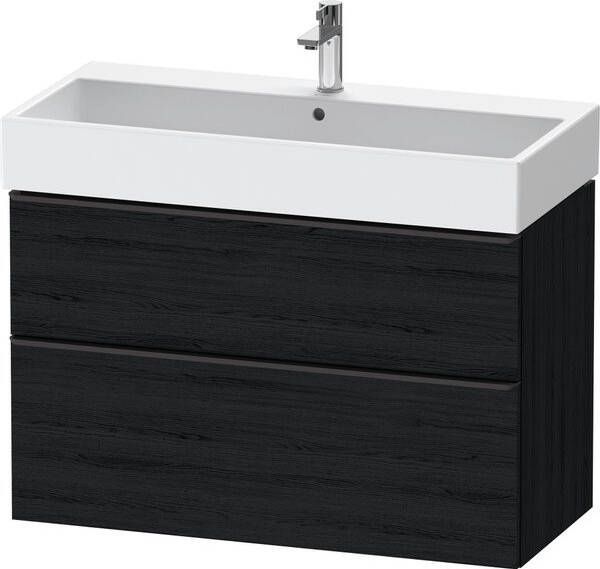 Duravit D-Neo wastafelonderkast 98.4x62.5x44.2cm 2 lades Eiken (zwart) Mat de437401616