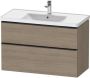 Duravit D-Neo wastafelonderkast 98.4x62.5x45.2cm 2 lades Eiken (terra) Mat de435603535 - Thumbnail 2