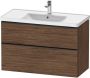 Duravit D-Neo wastafelonderkast 98.4x62.5x45.2cm 2 lades Noten (donker) Mat de435602121 - Thumbnail 2