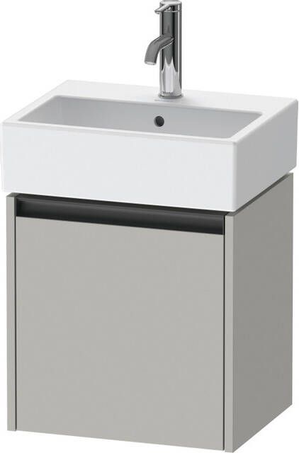 Duravit Ketho 2 wastafelonderbouwkast met 1 deur 43.4x33.8x44cm rechts met greep antraciet betongrijs mat K25070R07070000