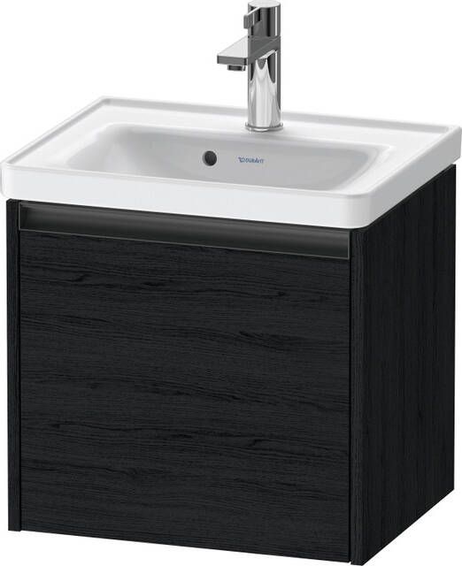 Duravit Ketho 2 wastafelonderbouwkast met 1 lade 48.4x37.5x44cm met greep antraciet eiken zwart mat K25080016160000