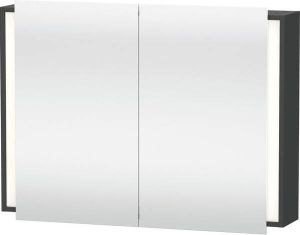 Duravit Ketho Spiegelkast 100x18x75cm rechthoek met verlichting dimbaar IP44 LED Grafiet KT753204949