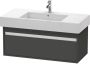 Duravit Ketho Wastafelonderkast 100x45.5x41cm 1 lade Standaard greep met softclose spaanplaat Grafiet Mat KT669104949 - Thumbnail 1